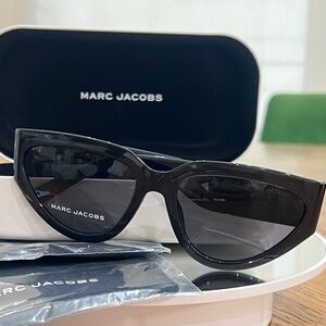 Marc Jacobs Black on Black Logo Sunglasses